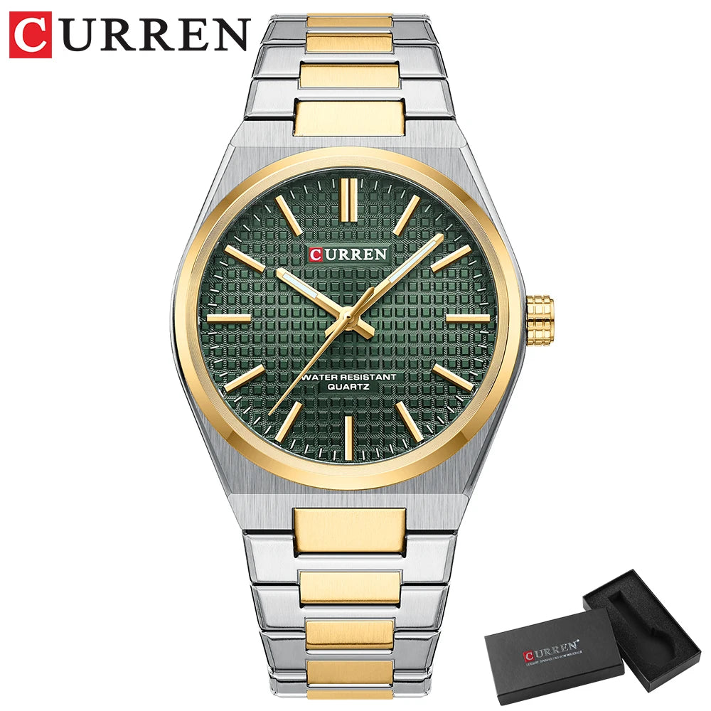 ⌚Relógio CURREN 8439 Masculino ⌚ Estilo Clássico com Ponteiros Luminosos