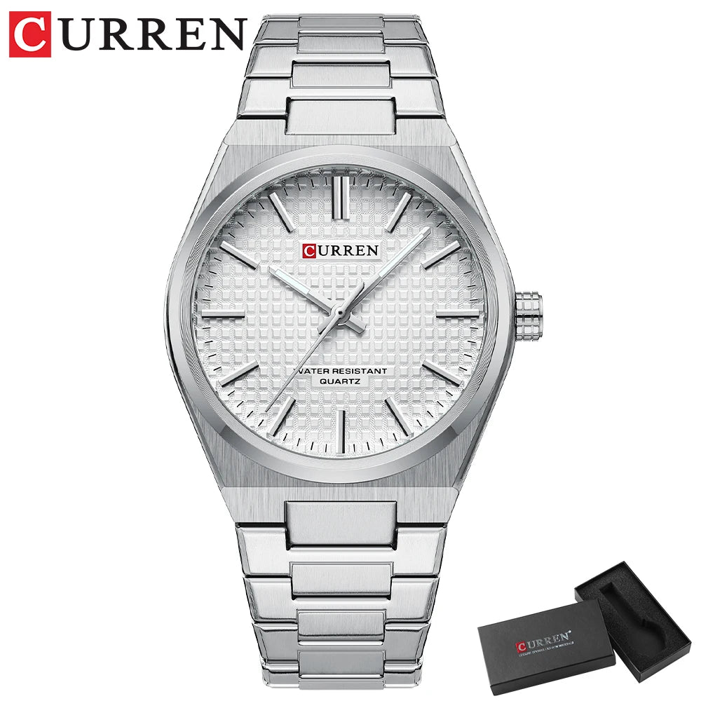 ⌚Relógio CURREN 8439 Masculino ⌚ Estilo Clássico com Ponteiros Luminosos