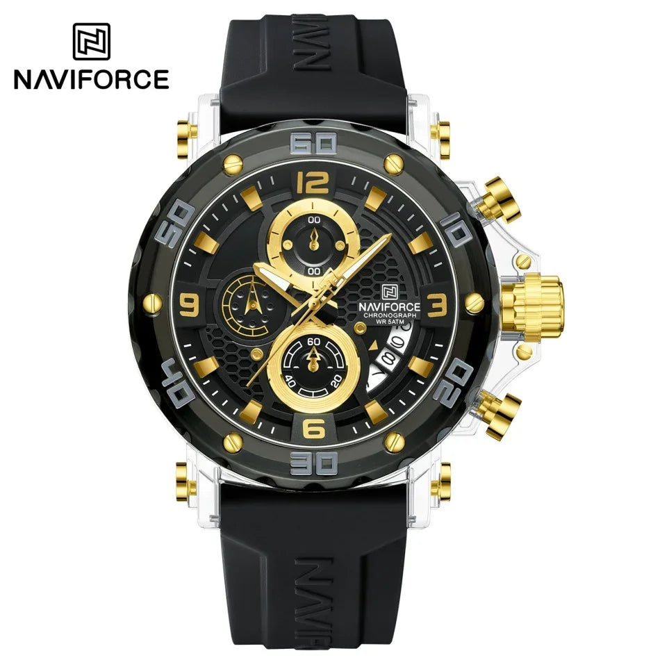 Relógio NAVIFORCE NF7123 Quartzo Silicone Moda 5ATM