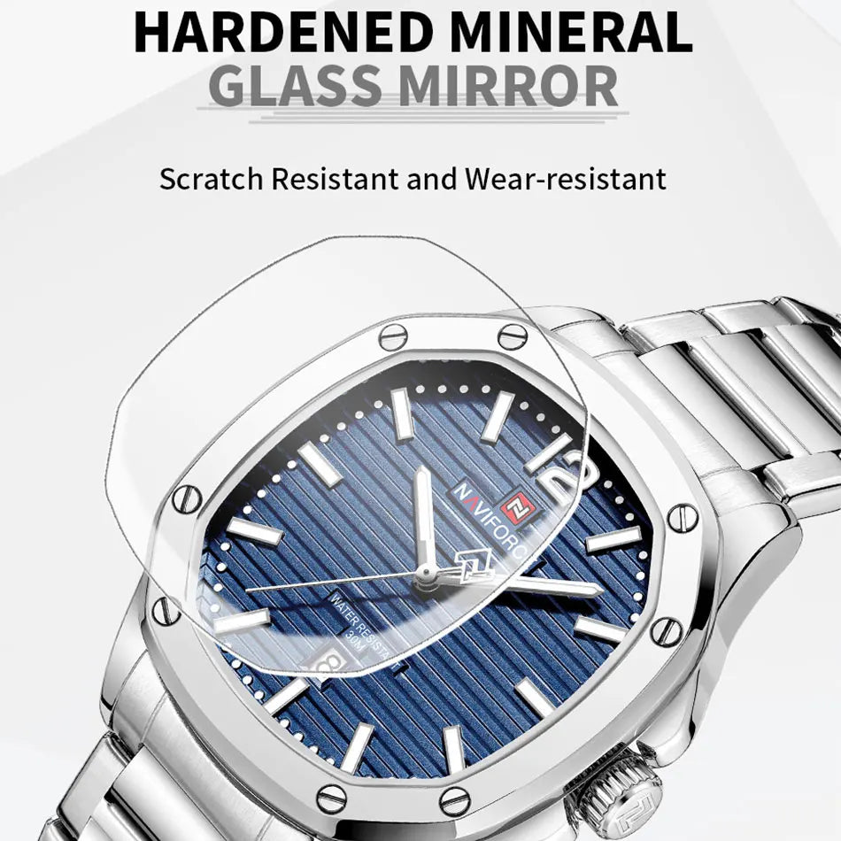 ⌚✨Relógio Masculino NAVIFORCE NF9243S – Elegância e Durabilidade em Aço Inoxidável