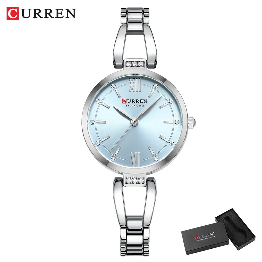 Relógio Curren 9092 Quartzo Aço Inoxidável Resistente 3ATM