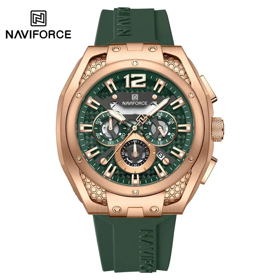 ⌚🔥Relógio Masculino NAVIFORCE NF8063 – Esportivo, Cronógrafo, Pulseira Silicone