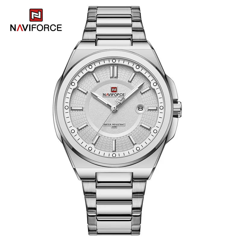 Relógio NAVIFORCE 9212 Quartzo Aço Inoxidável Esporte 3ATM