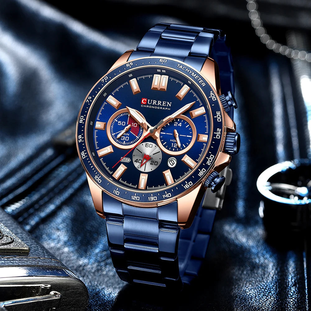 Relógio CURREN 8418 Masculino ⌚ Esportivo e Elegante