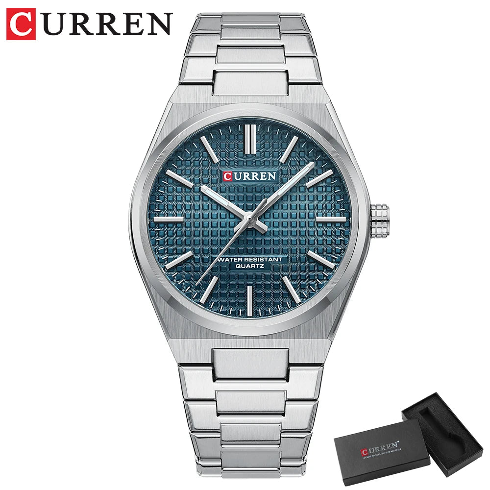 ⌚Relógio CURREN 8439 Masculino ⌚ Estilo Clássico com Ponteiros Luminosos