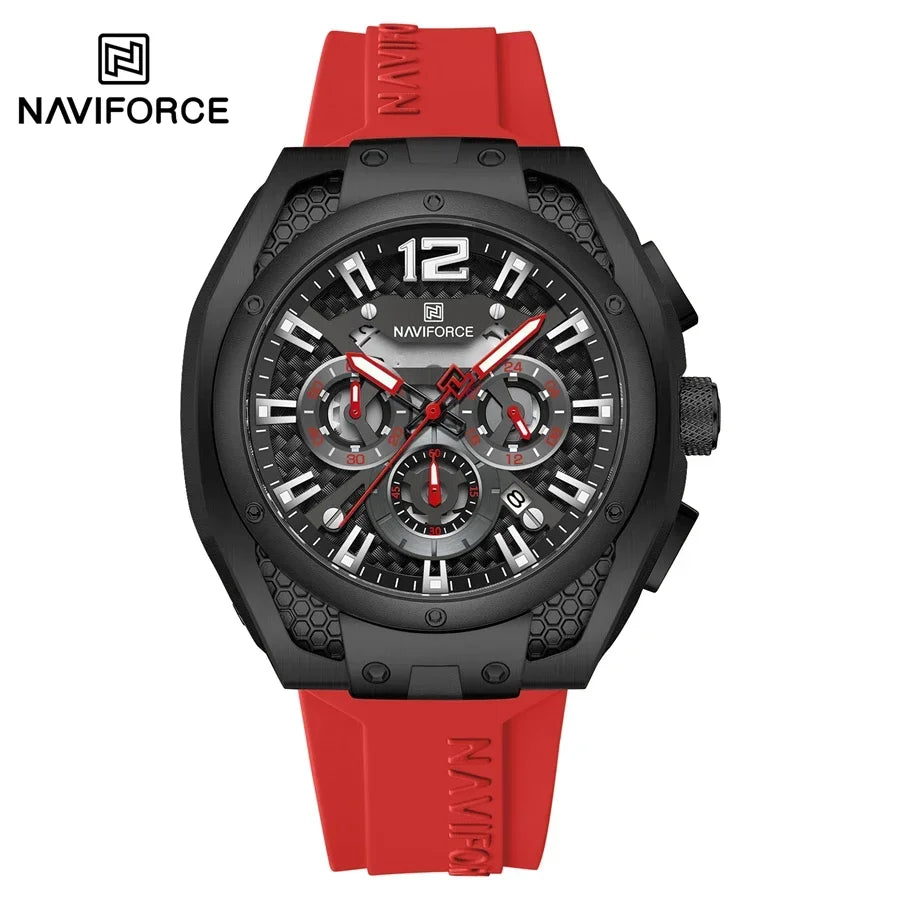 ⌚🔥Relógio Masculino NAVIFORCE NF8063 – Esportivo, Cronógrafo, Pulseira Silicone