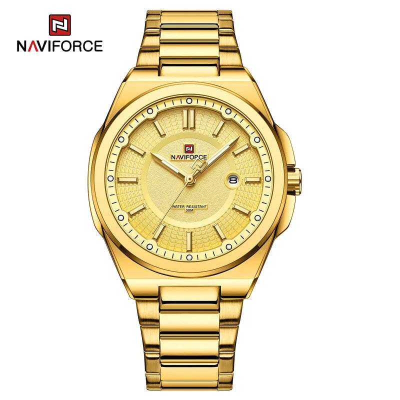Relógio NAVIFORCE 9212 Quartzo Aço Inoxidável Esporte 3ATM