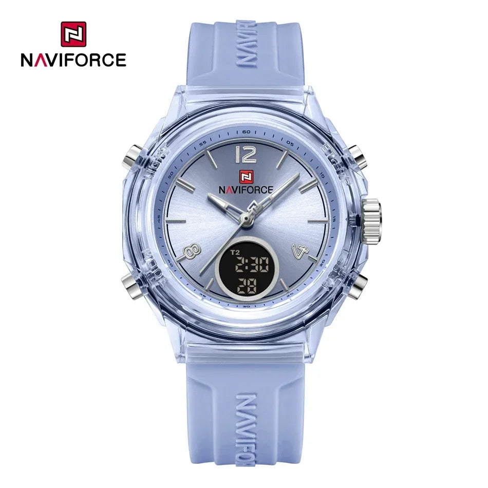 ⌚💖Relógio Feminino NAVIFORCE NF7109 – Esportivo, Casual e à Prova d’Água com Alarme e Luz