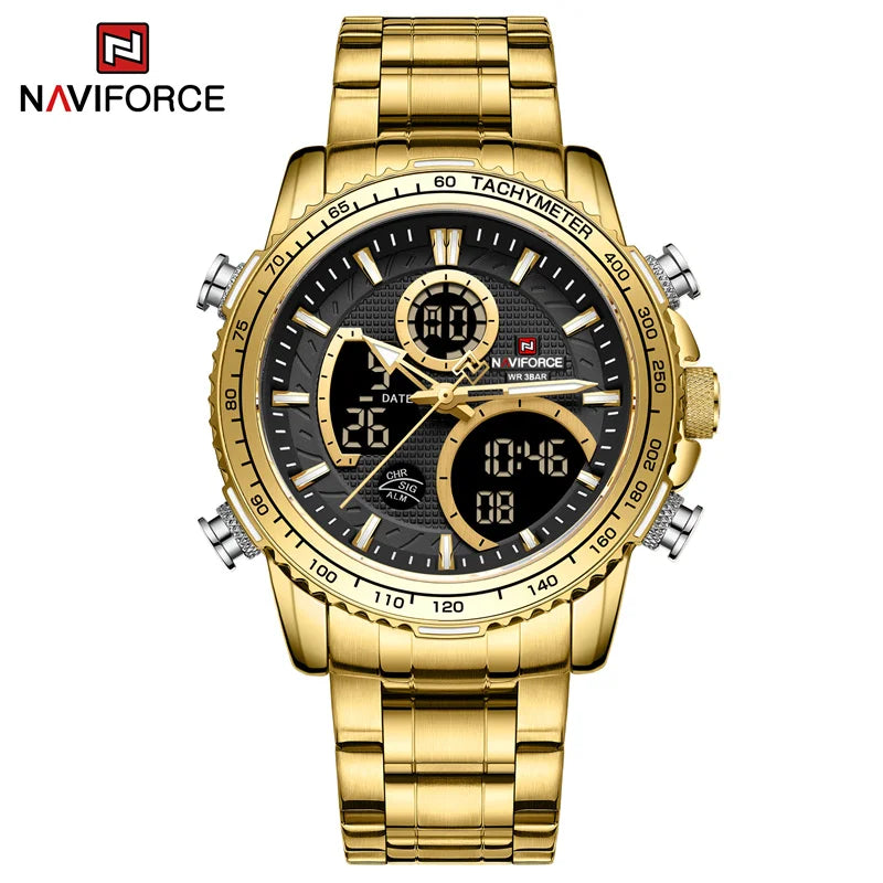 Relógio NAVIFORCE NF9182 Quartzo Digital Aço Inoxidável 3ATM