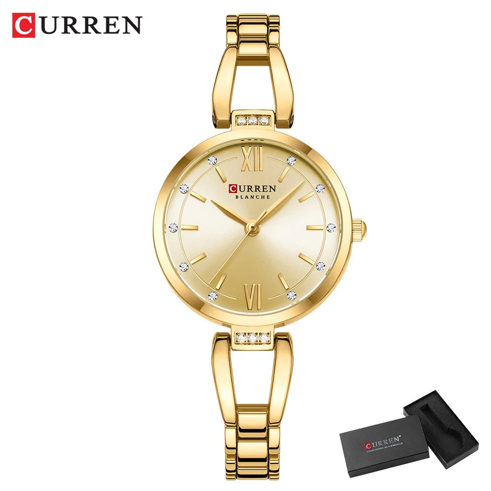 Relógio Curren 9092 Quartzo Aço Inoxidável Resistente 3ATM