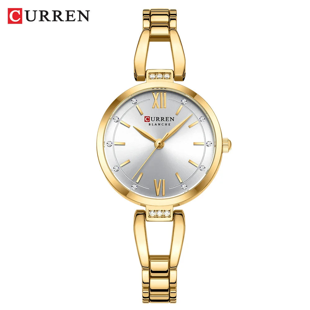 Relógio Curren 9092 Quartzo Aço Inoxidável Resistente 3ATM