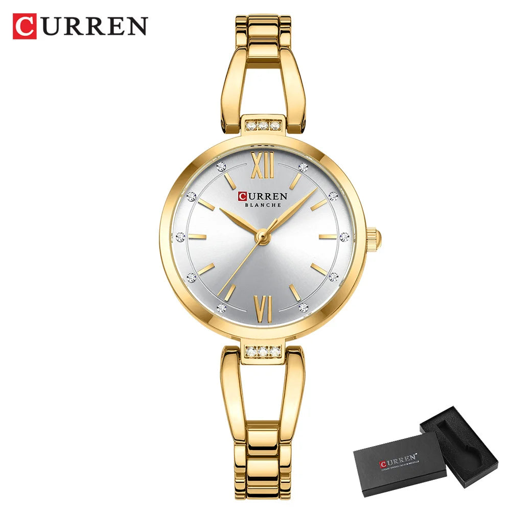 Relógio Curren 9092 Quartzo Aço Inoxidável Resistente 3ATM