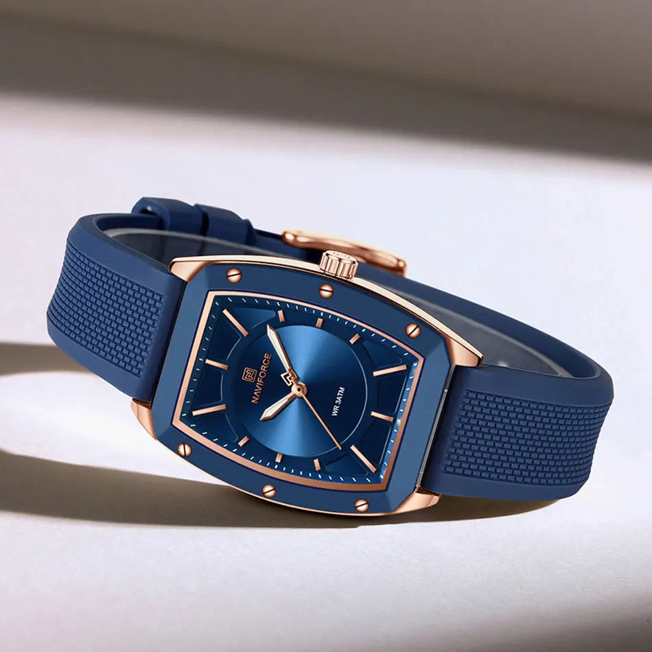 ⌚🌟Relógio Feminino NAVIFORCE NF5049 – Design Moderno e Conforto com Pulseira de Silicone