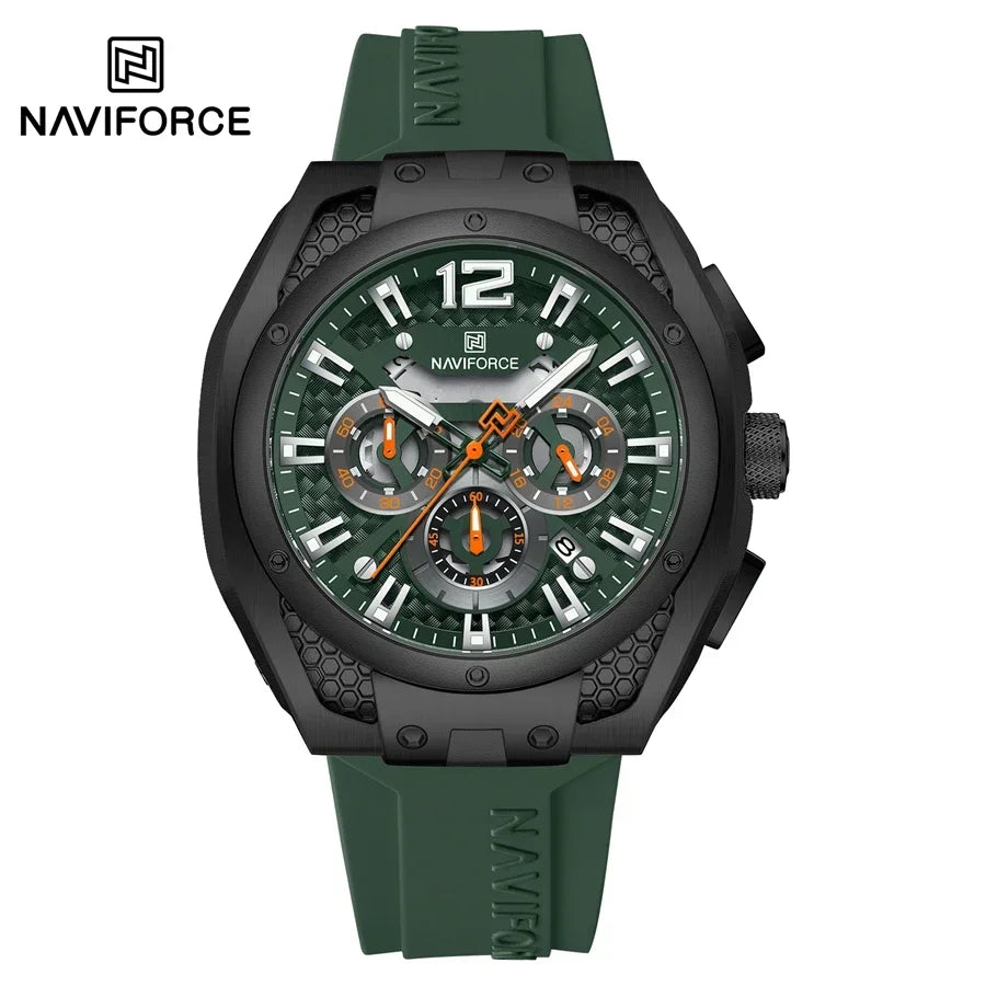 ⌚🔥Relógio Masculino NAVIFORCE NF8063 – Esportivo, Cronógrafo, Pulseira Silicone