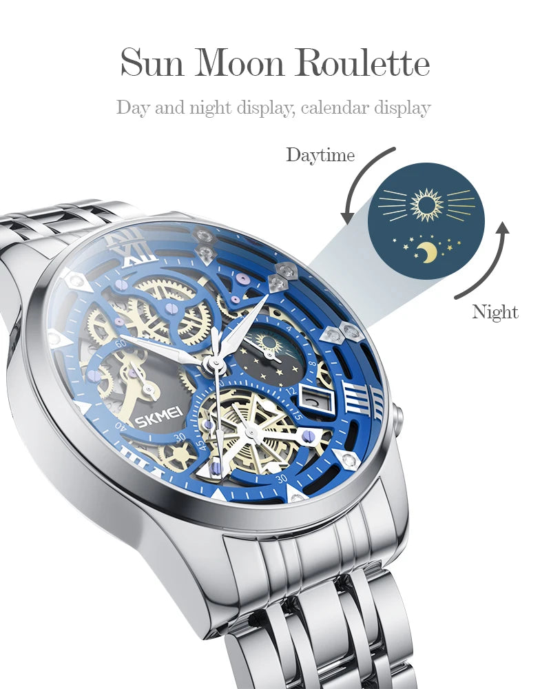 Relógio SKMEI 9058 Masculino ⌚ Luxo e Casual