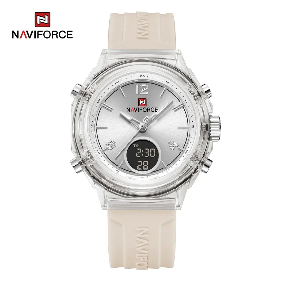 ⌚💖Relógio Feminino NAVIFORCE NF7109 – Esportivo, Casual e à Prova d’Água com Alarme e Luz