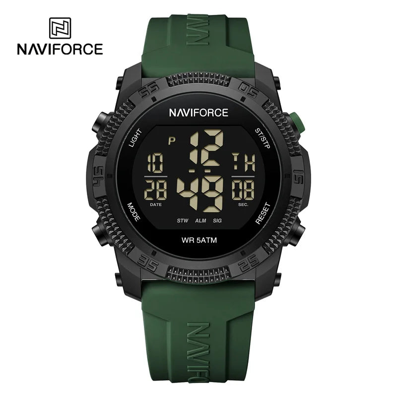 ⌚ Relógio Digital NAVIFORCE NF7104 Esportivo Masculino com Pulseira de Silicone – 5ATM