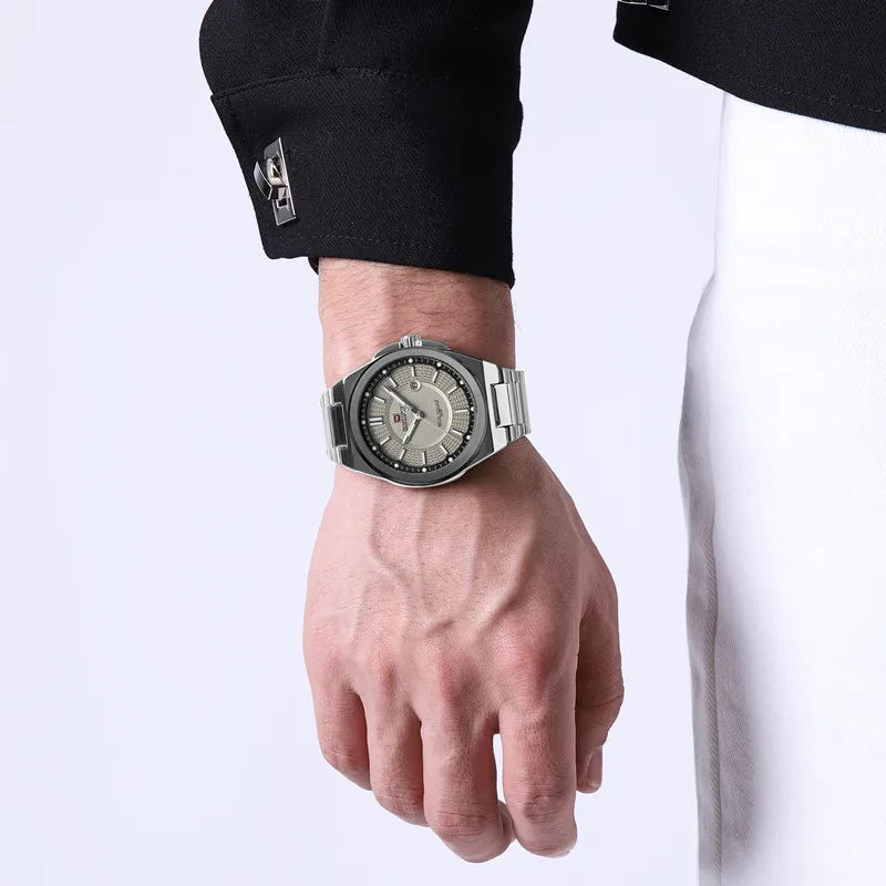 Relógio NAVIFORCE 9212 Quartzo Aço Inoxidável Esporte 3ATM