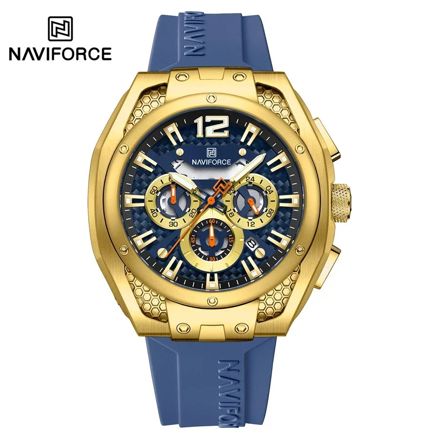 ⌚🔥Relógio Masculino NAVIFORCE NF8063 – Esportivo, Cronógrafo, Pulseira Silicone