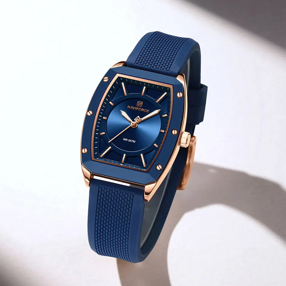 ⌚🌟Relógio Feminino NAVIFORCE NF5049 – Design Moderno e Conforto com Pulseira de Silicone