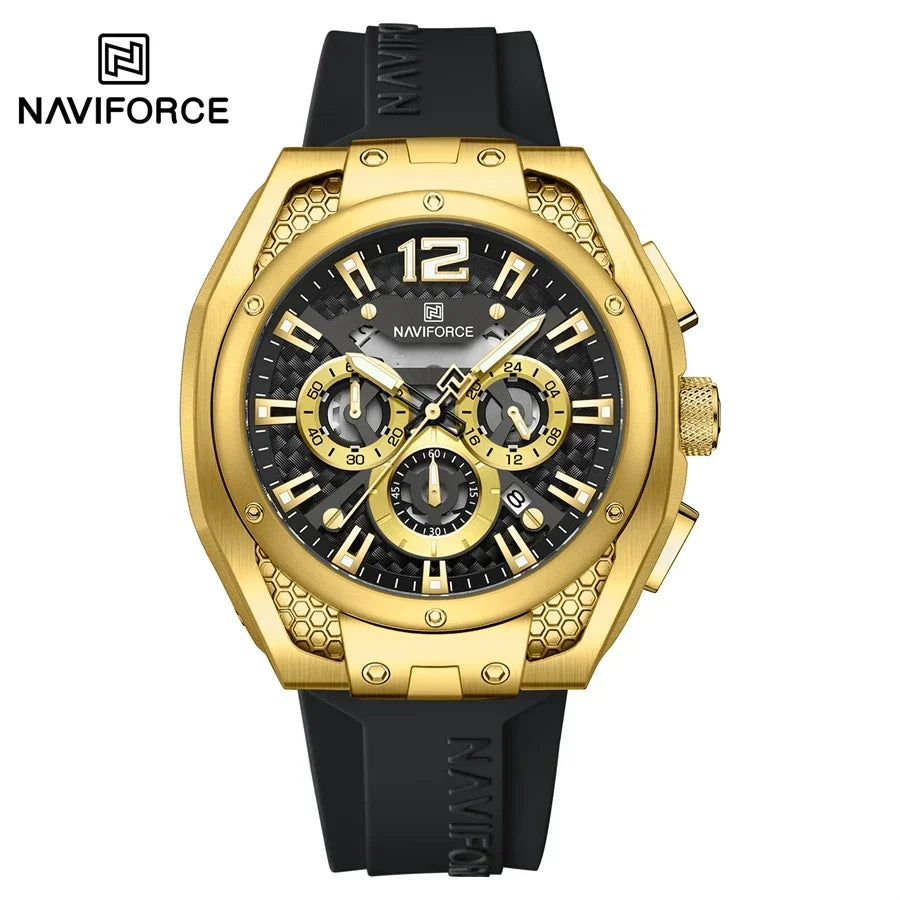 ⌚🔥Relógio Masculino NAVIFORCE NF8063 – Esportivo, Cronógrafo, Pulseira Silicone