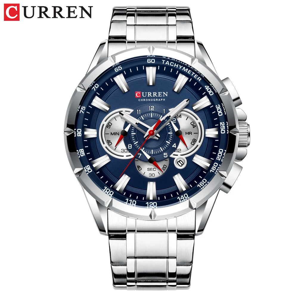 Relógio Curren 8363 Casual de Luxo
