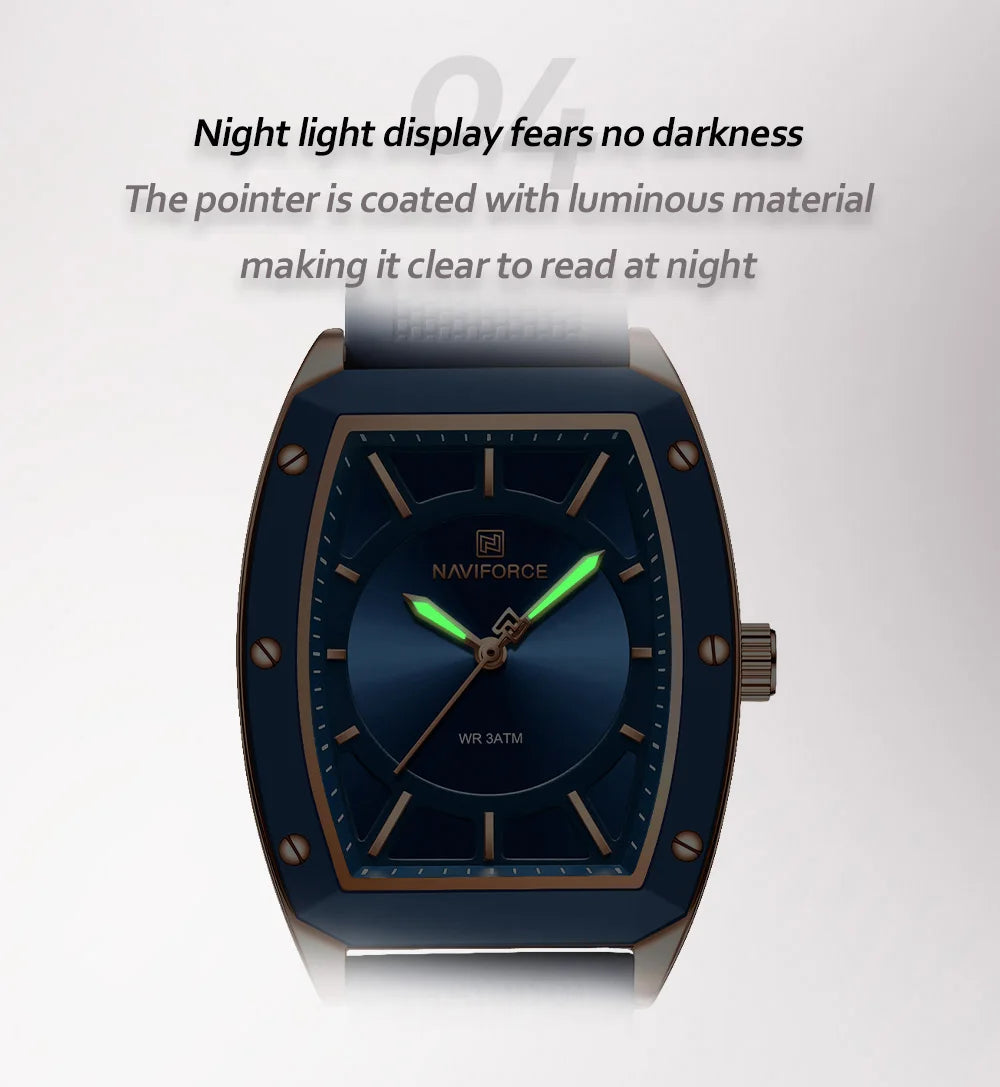 ⌚🌟Relógio Feminino NAVIFORCE NF5049 – Design Moderno e Conforto com Pulseira de Silicone