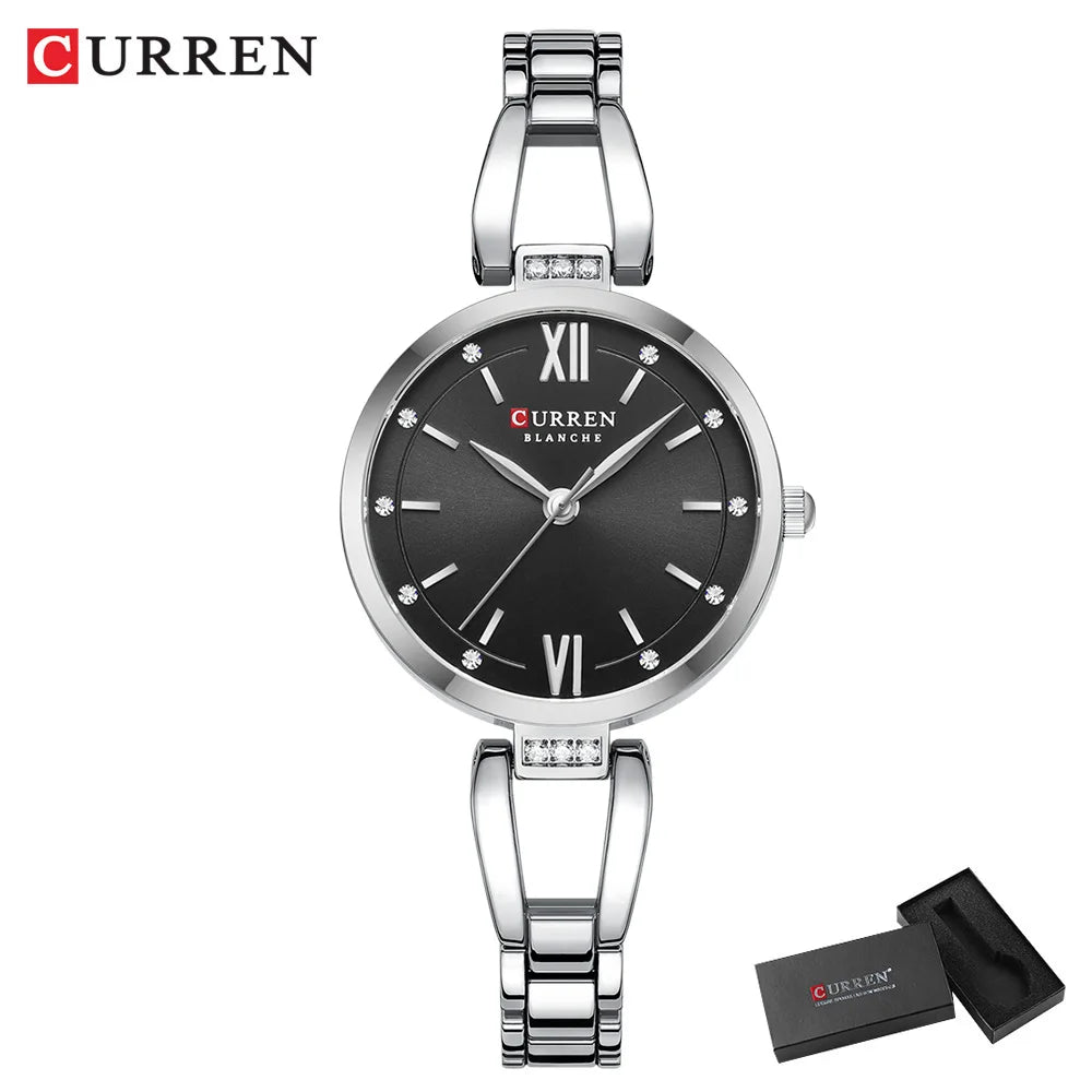 Relógio Curren 9092 Quartzo Aço Inoxidável Resistente 3ATM