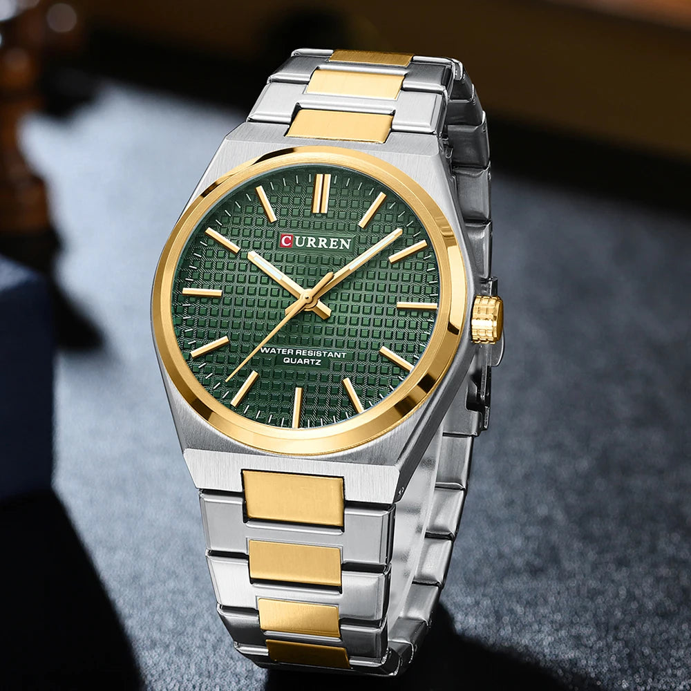 ⌚Relógio CURREN 8439 Masculino ⌚ Estilo Clássico com Ponteiros Luminosos
