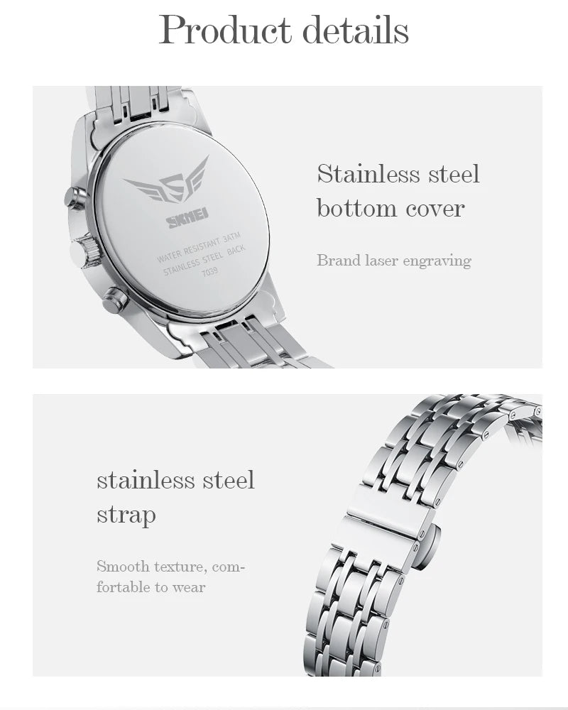 Relógio SKMEI 9058 Masculino ⌚ Luxo e Casual