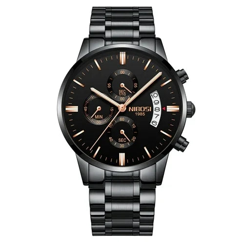 ⌚ Relógio NIBOSI 2309 Masculino Luxo Cronógrafo Multifuncional 3ATM