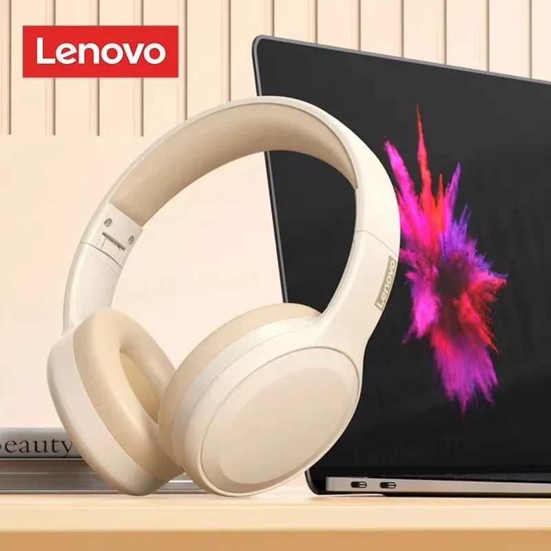 🎧🔥Fone de Ouvido Lenovo TH30 Bluetooth 5.3 com Microfone 🎮🎵 Dobrável, Confortável e com 9h de Bateria!