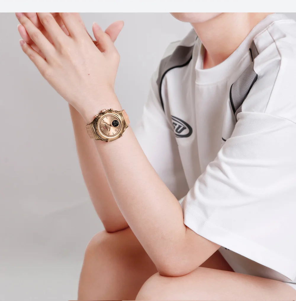 ⌚💖Relógio Feminino NAVIFORCE NF7109 – Esportivo, Casual e à Prova d’Água com Alarme e Luz