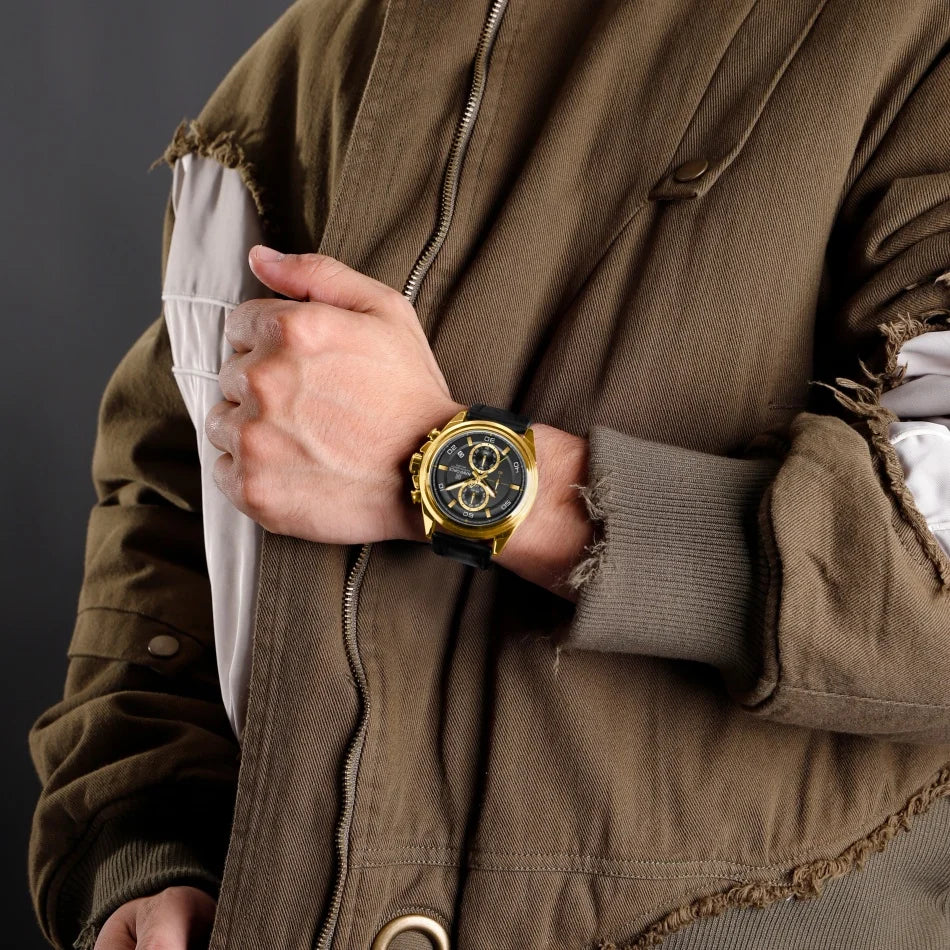 ⌚ Relógio NAVIFORCE NF8075 Masculino Couro – Cronógrafo e Ponteiros Luminosos