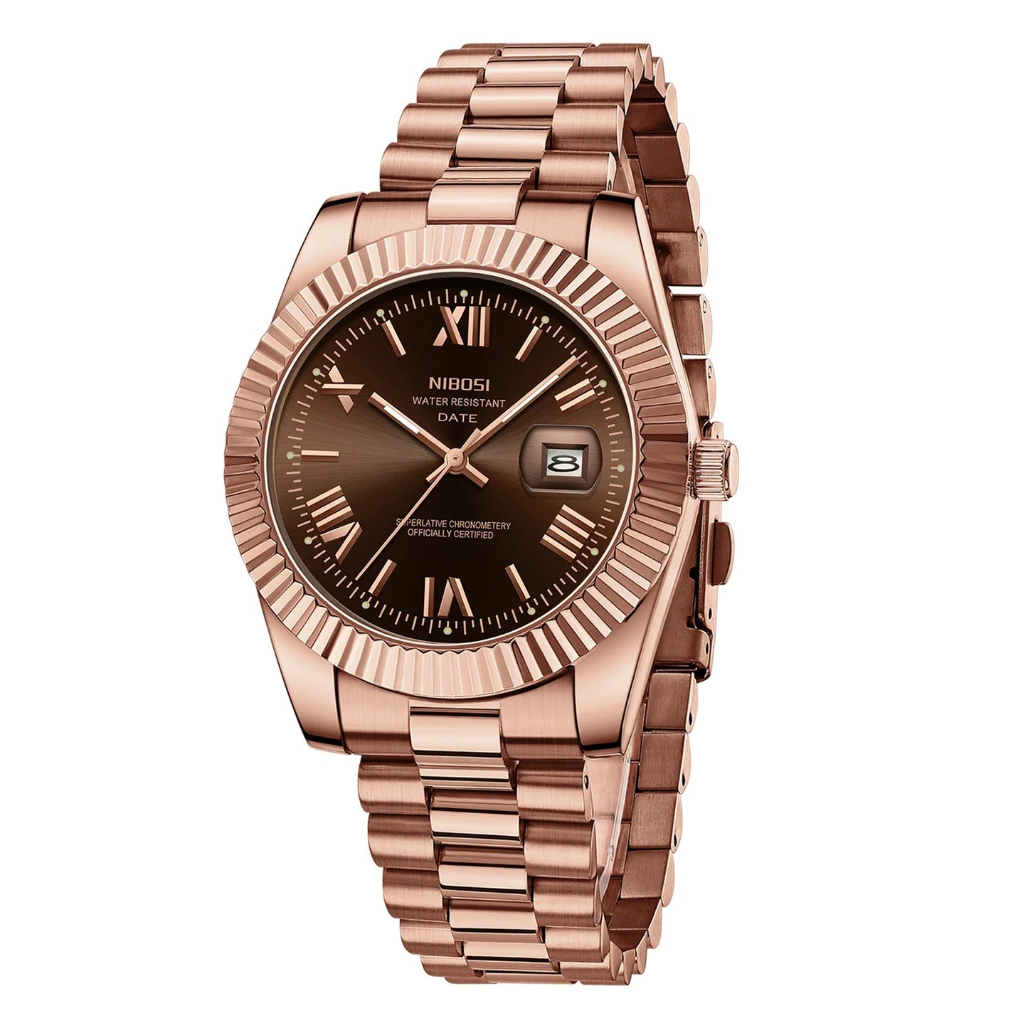 🕰️✨Relógio Masculino NIBOSI 2678 ⌚ Estilo Luxo com Pulseira em Aço Inoxidável | Resistente e Elegante