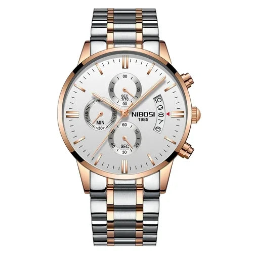 ⌚ Relógio NIBOSI 2309 Masculino Luxo Cronógrafo Multifuncional 3ATM