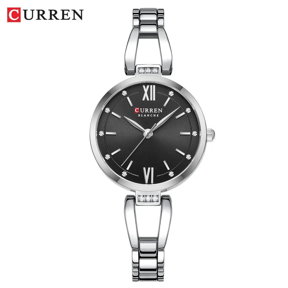 Relógio Curren 9092 Quartzo Aço Inoxidável Resistente 3ATM