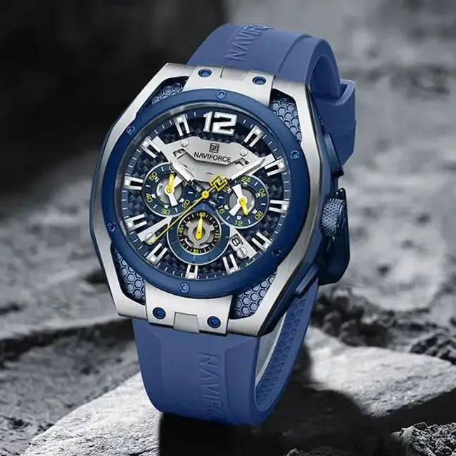 ⌚🔥Relógio Masculino NAVIFORCE NF8063 – Esportivo, Cronógrafo, Pulseira Silicone