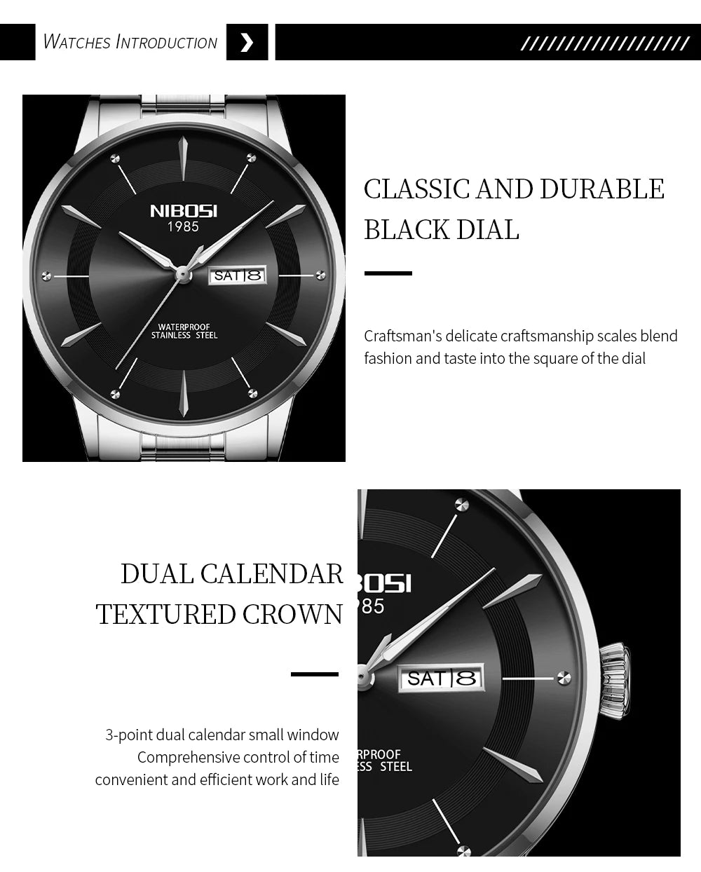 ⌚ Relógio NIBOSI 2607 Masculino Simples e Resistente 3ATM