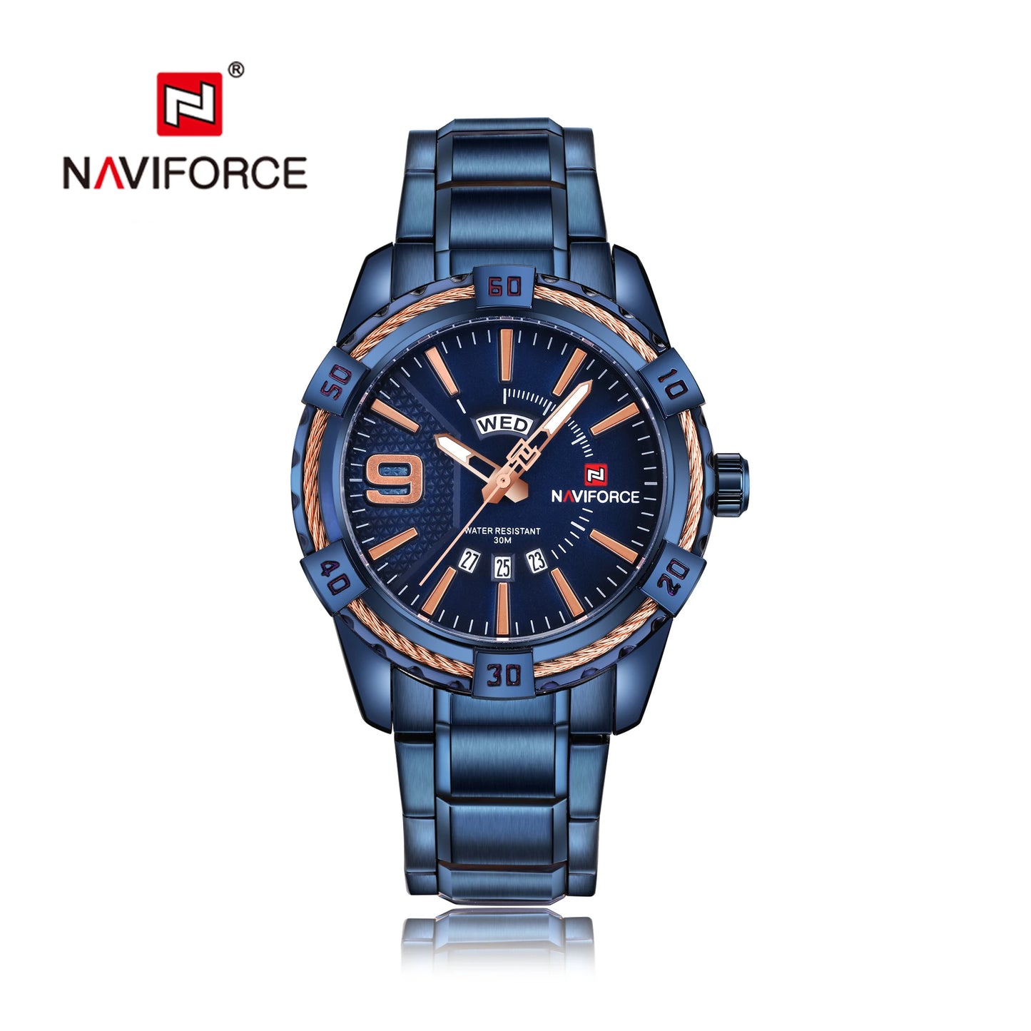 ⌚ Relógio Masculino NAVIFORCE NF9117S – Elegância Robusta com Funcionalidade Total