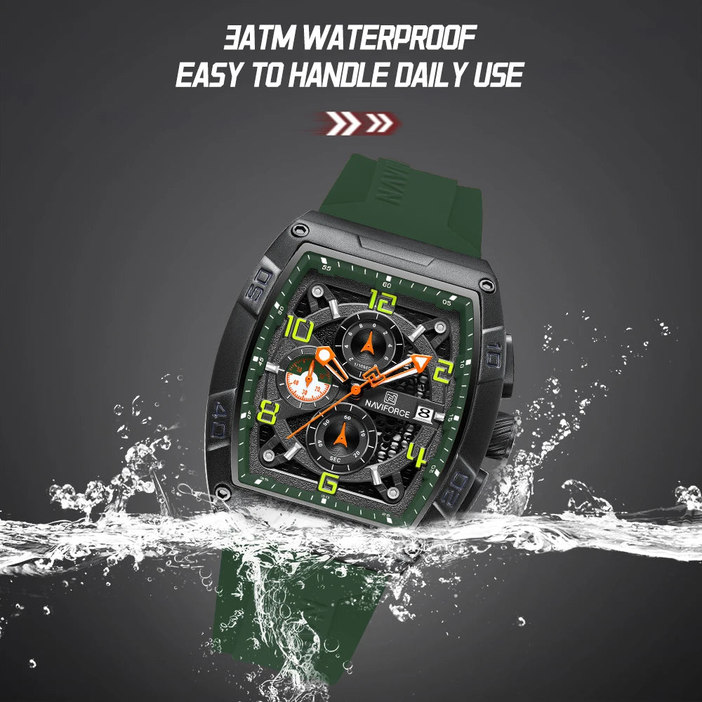 ⌚🔥Relógio Masculino NAVIFORCE NF8052 – Esportivo, Estiloso e Resistente à Água 💪🏽