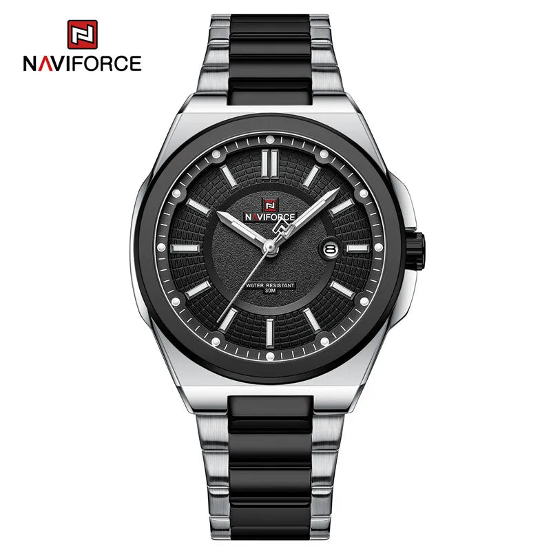 Relógio NAVIFORCE 9212 Quartzo Aço Inoxidável Esporte 3ATM
