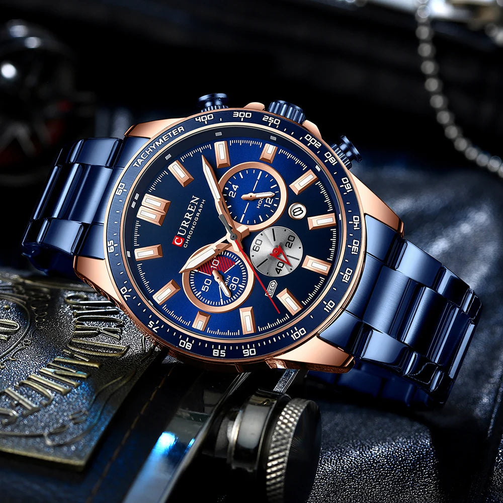 Relógio CURREN 8418 Masculino ⌚ Esportivo e Elegante