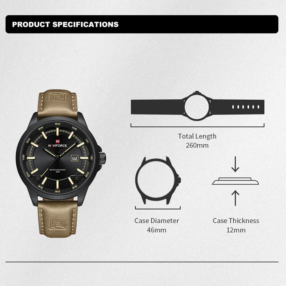 ⌚ Relógio Masculino NAVIFORCE NF9248L – Estilo, Conforto e Funcionalidade