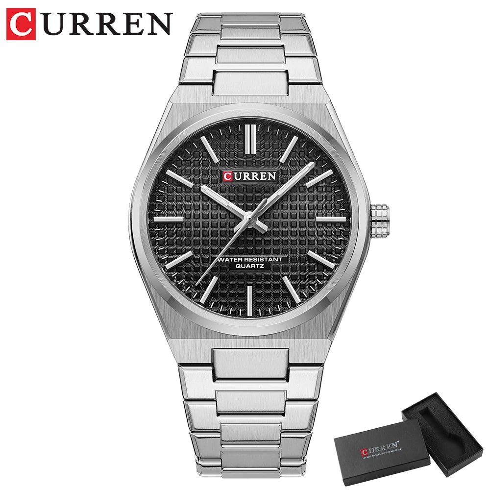 ⌚Relógio CURREN 8439 Masculino ⌚ Estilo Clássico com Ponteiros Luminosos