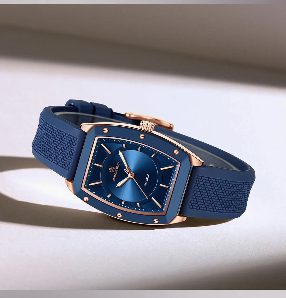 ⌚🌟Relógio Feminino NAVIFORCE NF5049 – Design Moderno e Conforto com Pulseira de Silicone
