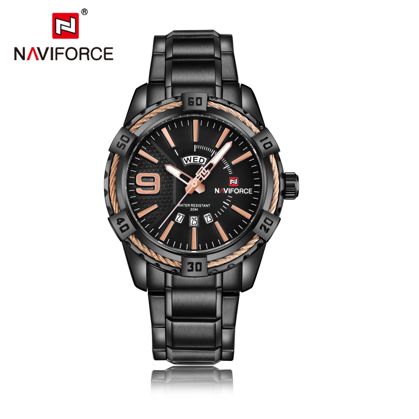 ⌚ Relógio Masculino NAVIFORCE NF9117S – Elegância Robusta com Funcionalidade Total