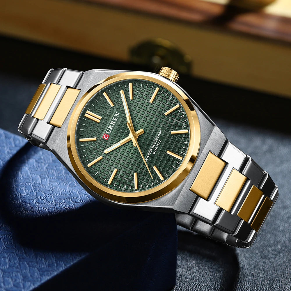 ⌚Relógio CURREN 8439 Masculino ⌚ Estilo Clássico com Ponteiros Luminosos