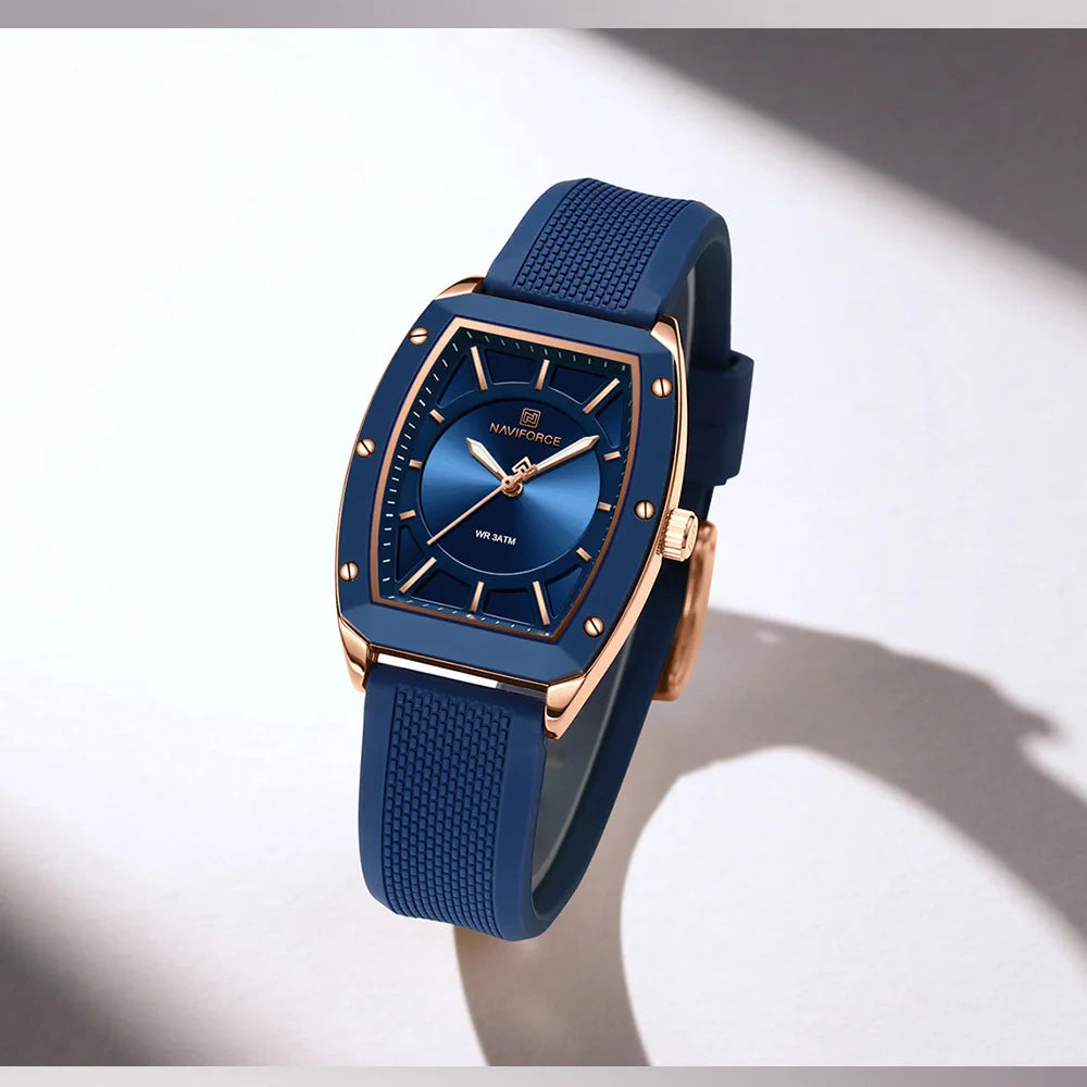 ⌚🌟Relógio Feminino NAVIFORCE NF5049 – Design Moderno e Conforto com Pulseira de Silicone