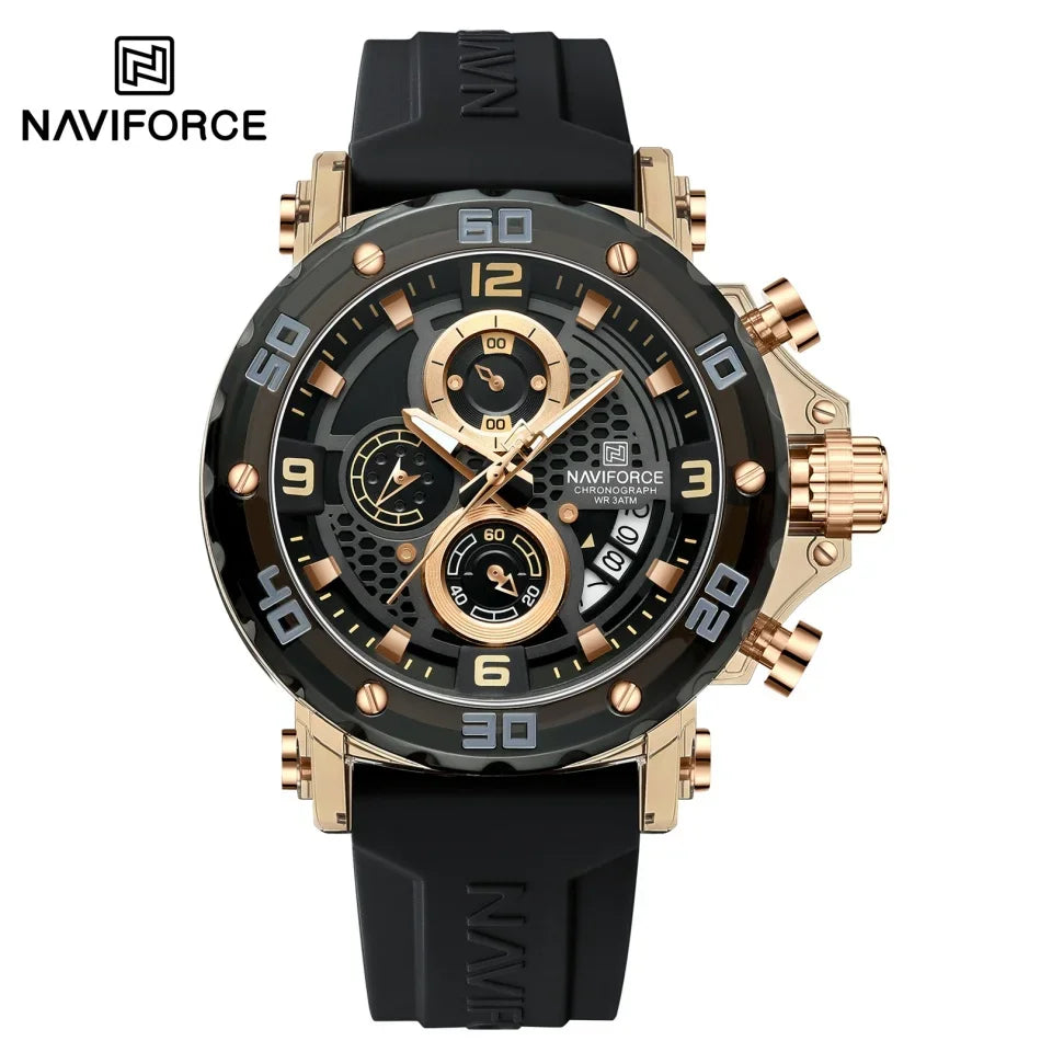 Relógio NAVIFORCE NF7123 Quartzo Silicone Moda 5ATM